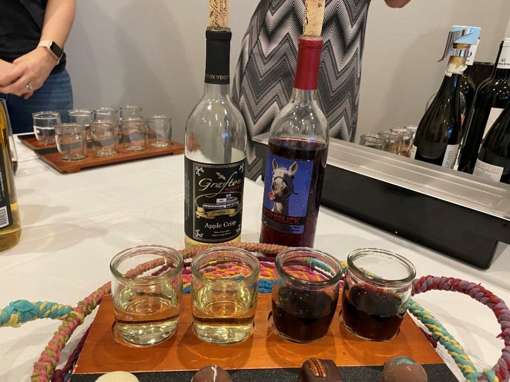 Wine flight from the mompreneur event with Cyndi Thomason in Quincy IL